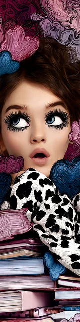 Free teacher bookmark featuring a teacher’s face peeking through books